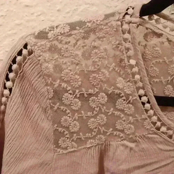 Studio jpr size medium mauve floral designer blouse - Picture 5 of 16